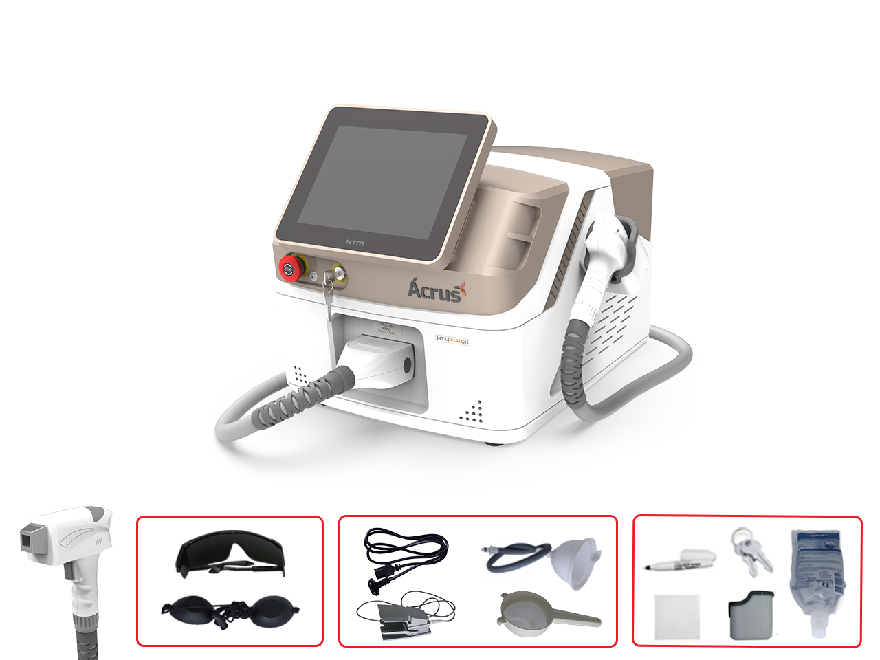 Ácrus HTM - Laser de Epilação com Aplicador Triple Wave